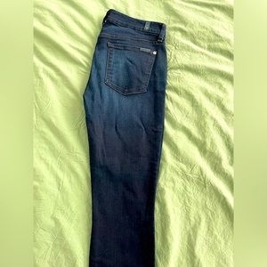 7 for all mankind dark skinny jeans